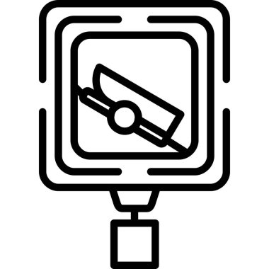 kamera flaş simgesi vektör çizimi çizimi