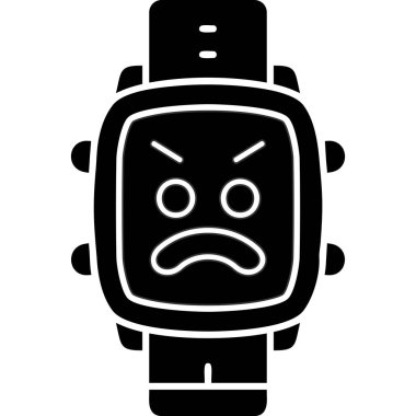 kızgın emoji simgesi vektör illüstrasyonu