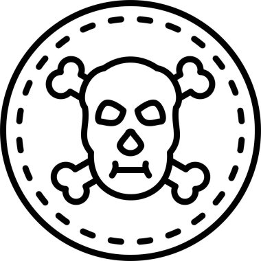 kafatası simgesi, vektör illüstrasyonu