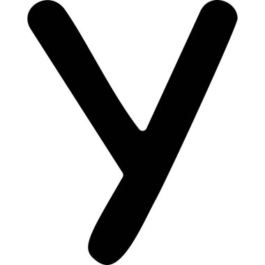 Y harfi vektör tasarım illüstrasyonu