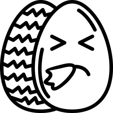 Kızgın yumurta ikonu, dış hat tarzı