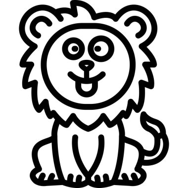 aslan simgesi, vektör illüstrasyonu