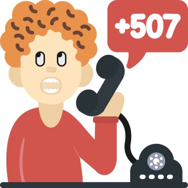 Telefon karakterli çocuk.