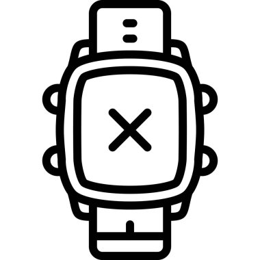 akıllı saat simgesi, basit vektör illüstrasyonu