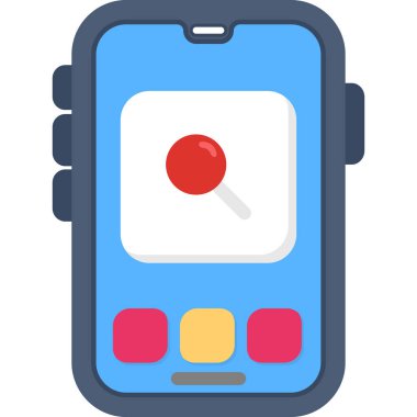 cep telefonu simgesi, basit vektör illüstrasyonu