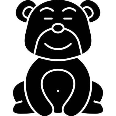 panda simgesi, vektör illüstrasyonu