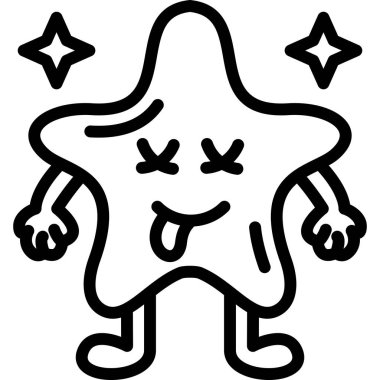 Bir yıldızın vektör illüstrasyonu