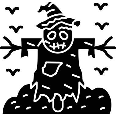 Cadılar Bayramı ikon vektör illüstrasyonu