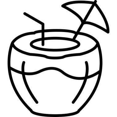 Kokteyl web simgesi, vektör çizim