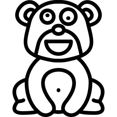 Ayı ağı simgesi, basit vektör illüstrasyonu