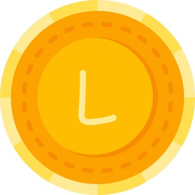 Madeni para ikonu. düz tasarım biçimi