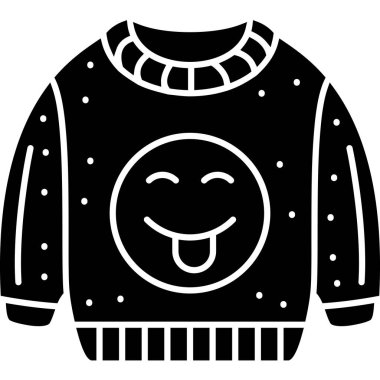 Sıcak süveter ikonlu. Beyaz arkaplanda izole edilmiş web tasarımı için sıcak vektör simgesine sahip ana hatlı kış süveteri