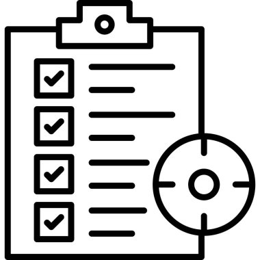 kontrol listesi simgesi vektör illüstrasyonu