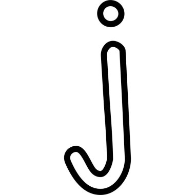 harf j satır vektör simgesi tasarımı