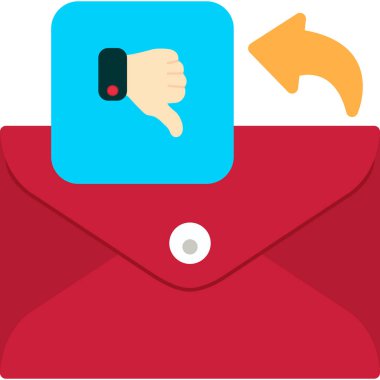 İleti simgesi, illüstrasyon içeren zarf