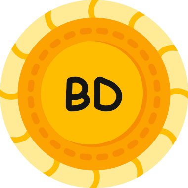 B harfli bir paranın vektör simgesi