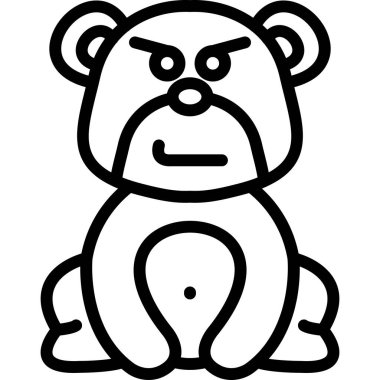 Vektör karikatür çizimi şirin panda yavrusu oturuyor ve üzgün görünüyor