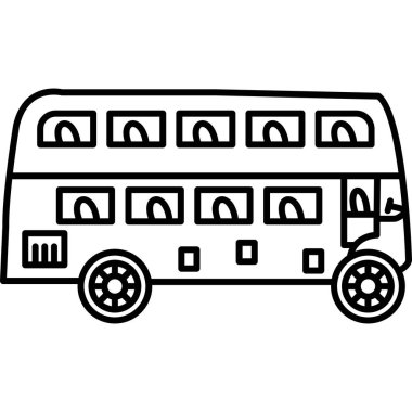 bus vektör çizgisi simgesi