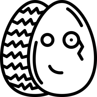 Paskalya yumurtası ikonu. Beyaz arkaplanda izole edilmiş web tasarımı için yumurta vektör simgesi