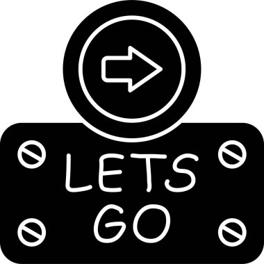 Simgeye git, vektör illüstrasyonu