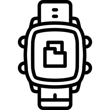 Smartwatch simgesi, basit biçim