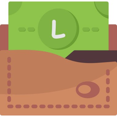 Banka kartı para simgesi düz stil