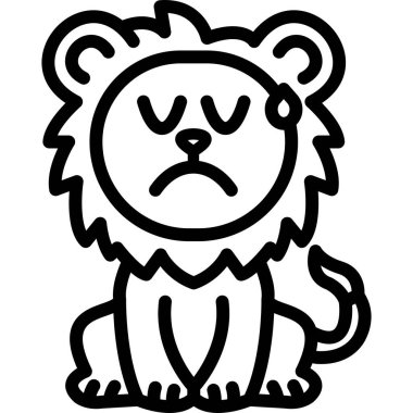 üzgün aslan simgesi, özet biçimi