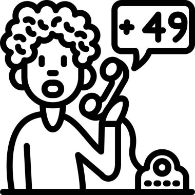 Cep telefonu ve konuşma balonu olan adam