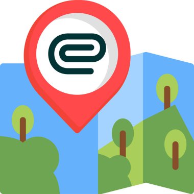 konum haritası simgesi düz biçimli