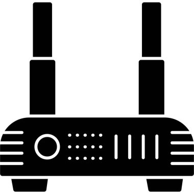 router simgesi, basit vektör illüstrasyonu