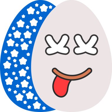 Çizgi film yumurtasının vektör çizimi