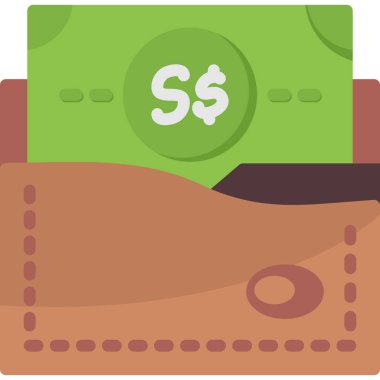 nakit dolar nakit ikonu düz stil