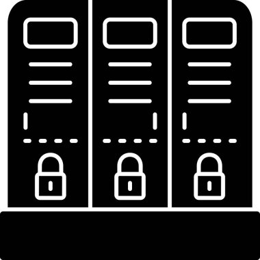 Sunucu sunucusu beyaz arkaplanda izole edilmiş ana hat biçiminde simge barındırıyor