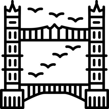 Londra, Birleşik Krallık, Londra şehrinin vektör illüstrasyonu