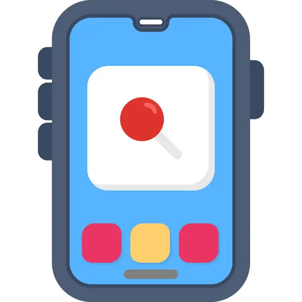 cep telefonu simgesi, basit vektör illüstrasyonu