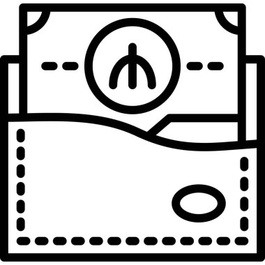 Banknotlar. Web simgesi basit illüstrasyon