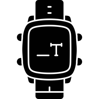 Siyah saatin vektör illüstrasyonu