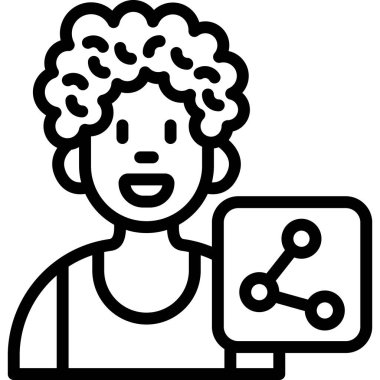 avatar. Web simgesi basit illüstrasyon