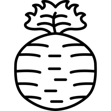 Yiyecek ve içecek kategorisinde ananas meyve ikonu