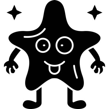 Sevimli gülümseyen çizgi film yıldızı