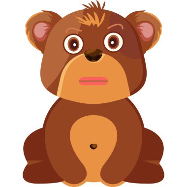 Tatlı bir çizgi film ayısının vektör çizimi