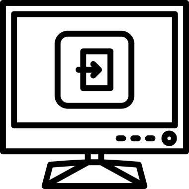 Bilgisayar. Web simgesi basit illüstrasyon