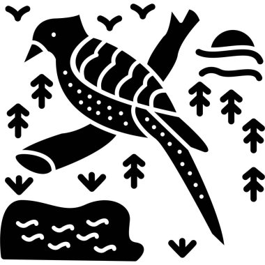 kuşun ahşap çizimi