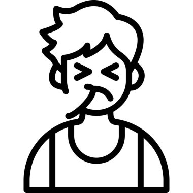 Çocuk ağlama ikonu, taslak tarzı