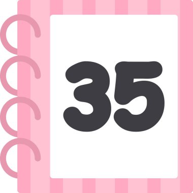 Takvim simgesi, vektör çizimi