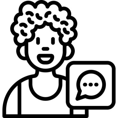 konuşma balonu simgesi, vektör illüstrasyonu