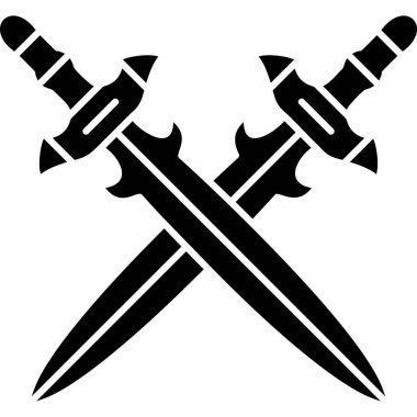 çapraz kılıçların vektör tasarımı
