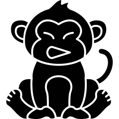 Çizgi film maymununun vektör çizimi