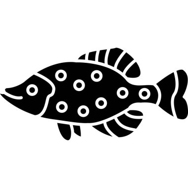 Bir balığın siyah beyaz çizimi