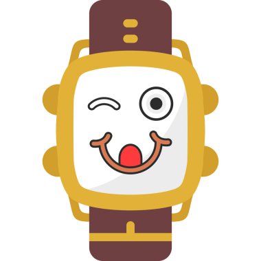 beyaz arkaplanda izole edilmiş çizgi film alarm saat simgesi